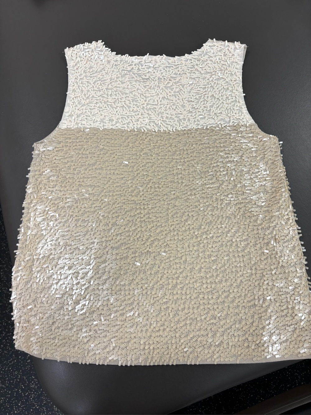 JCrew Size Small Sleeveless Two-Tone Sequin Shell Top Very Good Used Condition